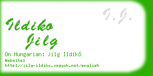 ildiko jilg business card